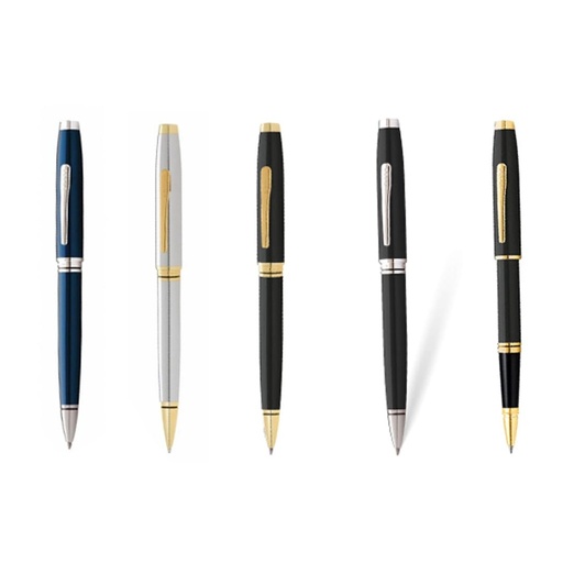 Coventry Classic Black Lacquer with Gold Tone Appointments Rollerball Pen (Blue Ink) 