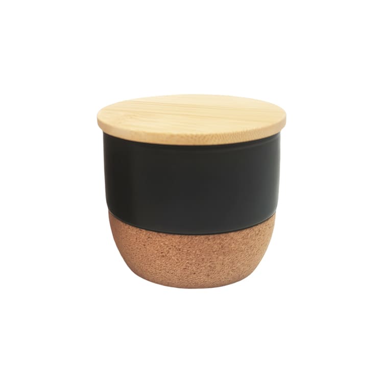 RAAHA - Arabic Oudh Scented Candle in Ceramic Holder with Bamboo Lid - Black