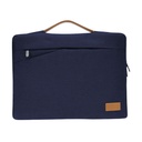 [LSSN 2216] SALCEA - Santhome® 15" Laptop Sleeve - Navy Blue/Tan