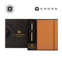 [GSCR 6565] Cross Click™ Chrome Ballpoint Pen & A5 Hardcover Notebook Gift Set - Mocha