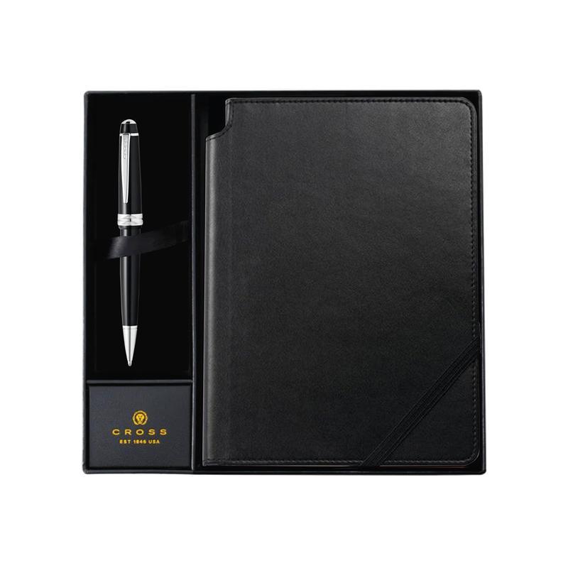 Cross Bailey Light™ Resin Ballpoint Pen with Classic Black Journal Gift Set